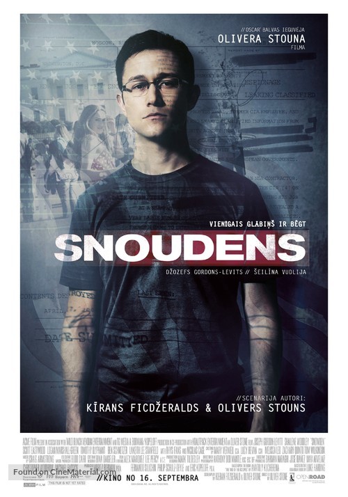 Snowden - Latvian Movie Poster