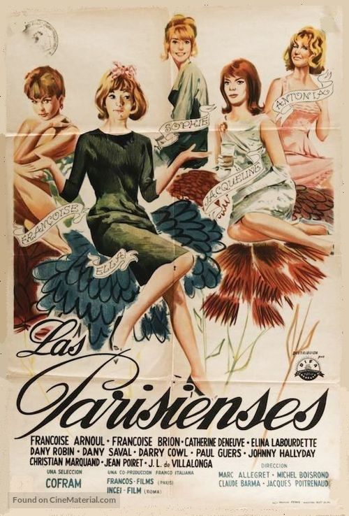 Les parisiennes - Argentinian Movie Poster