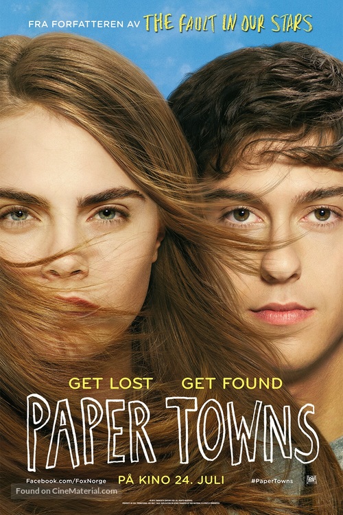 Paper Towns - Norwegian Movie Poster