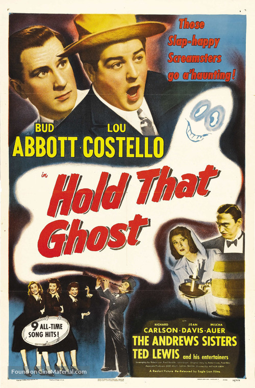 Hold That Ghost - Re-release movie poster