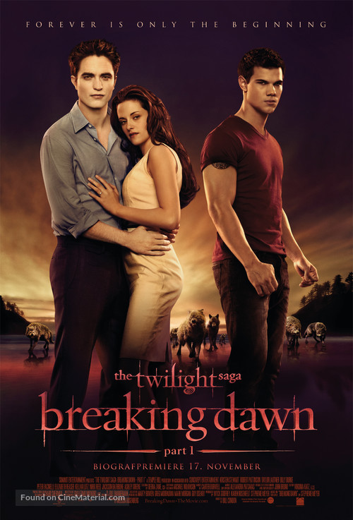 The Twilight Saga: Breaking Dawn - Part 1 - Danish Movie Poster
