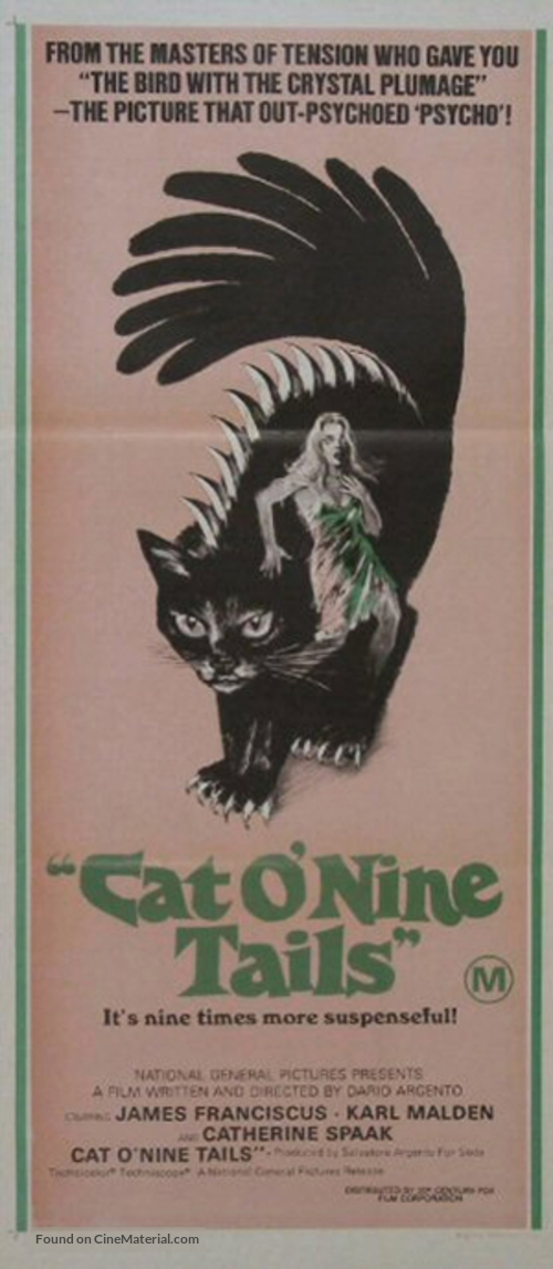 Il gatto a nove code - Australian Movie Poster