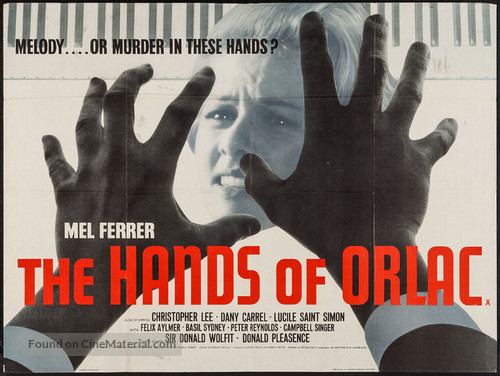 The Hands of Orlac - British Movie Poster