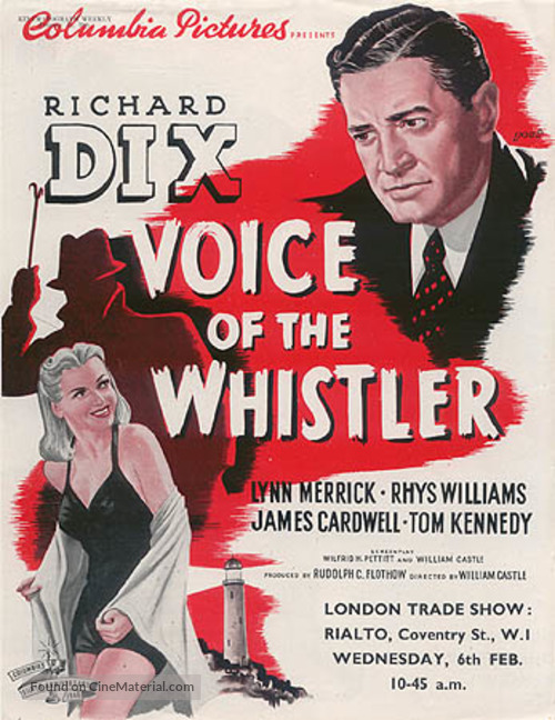 Voice of the Whistler - British Movie Poster