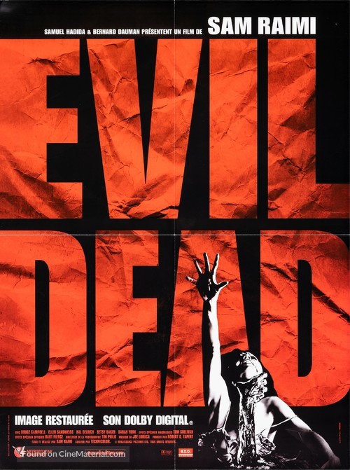 The Evil Dead - French Re-release movie poster