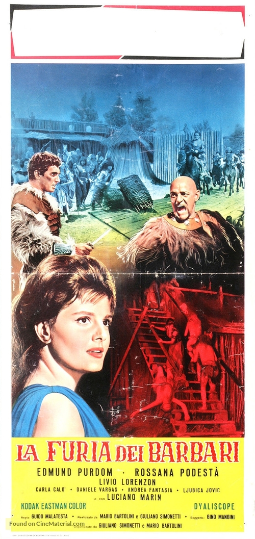 La furia dei barbari - Italian Movie Poster