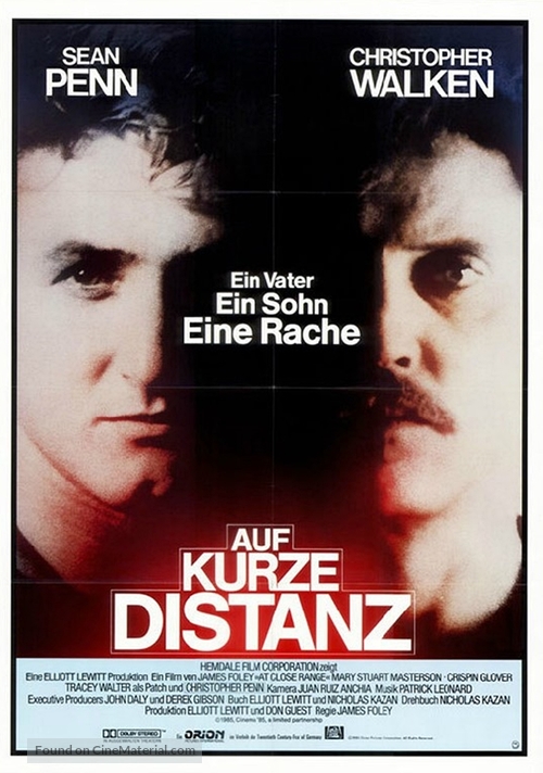 At Close Range - German Movie Poster