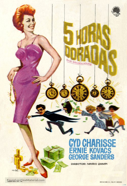 Five Golden Hours - Spanish Movie Poster