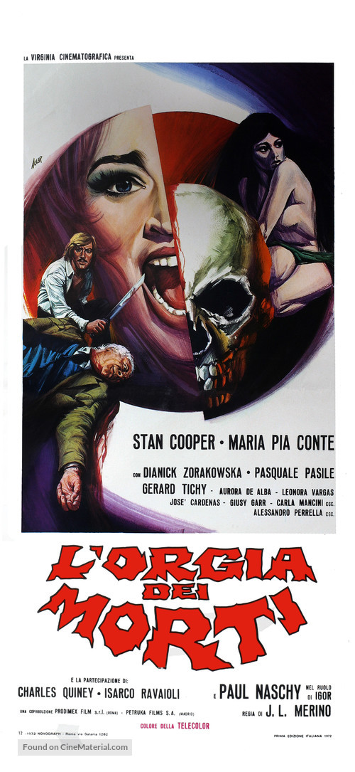 La org&iacute;a de los muertos - Italian Movie Poster