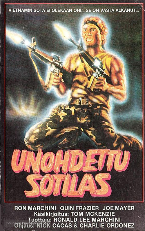 Forgotten Warrior - Finnish VHS movie cover