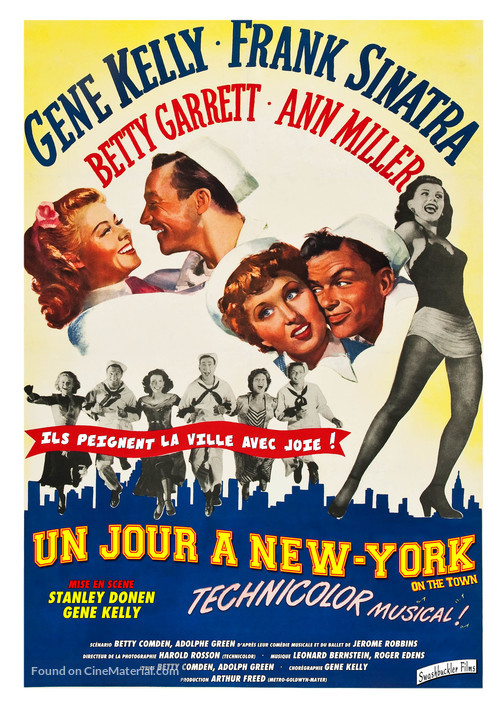 On the Town - French Re-release movie poster