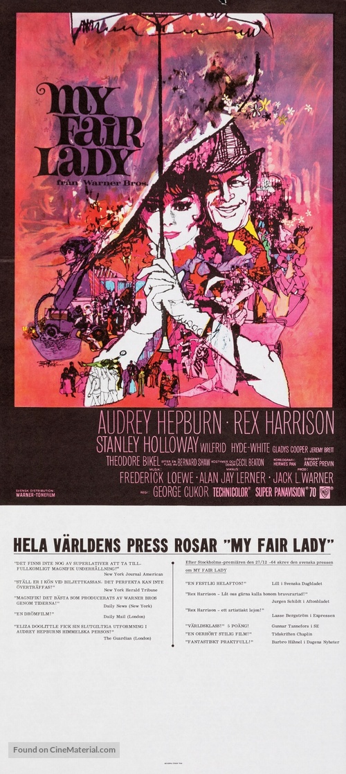 My Fair Lady - Swedish Movie Poster