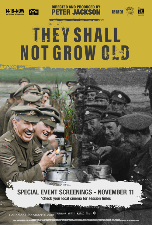 They Shall Not Grow Old - Canadian Movie Poster