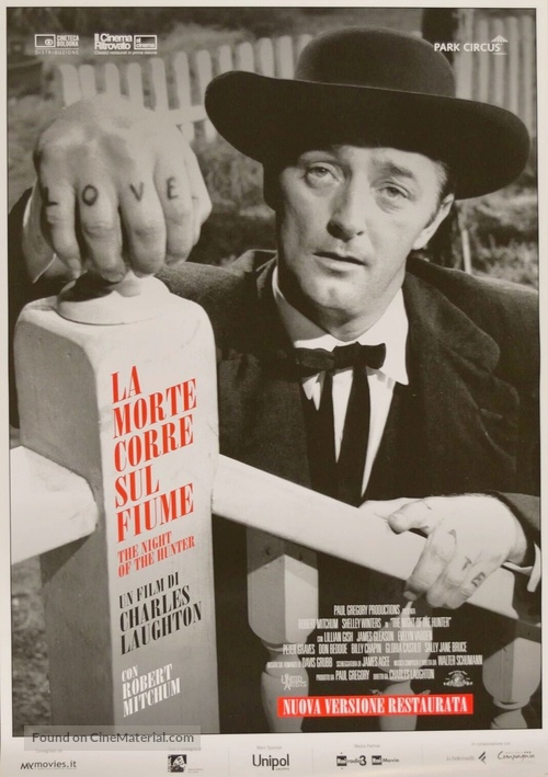 The Night of the Hunter - Italian Re-release movie poster