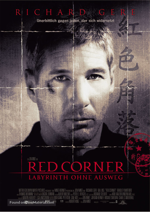 Red Corner - German Movie Poster