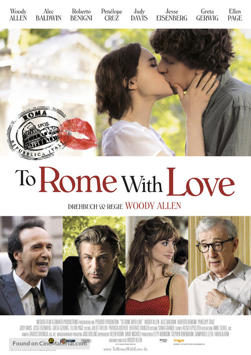 To Rome with Love - German Movie Poster