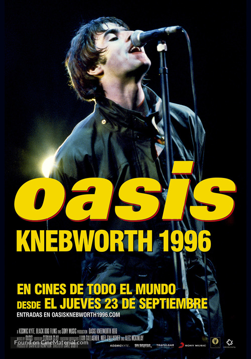 Oasis Knebworth 1996 - Spanish Movie Poster