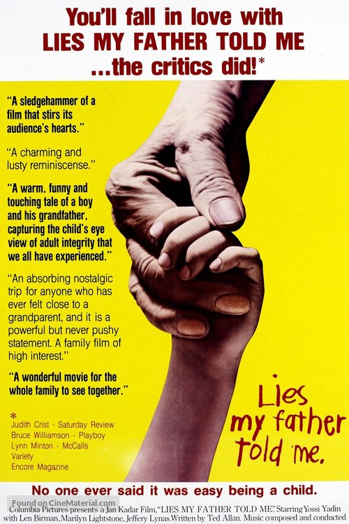 Lies My Father Told Me - Canadian Movie Poster