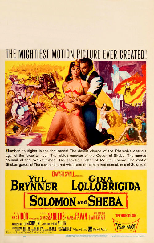 Solomon and Sheba - Movie Poster