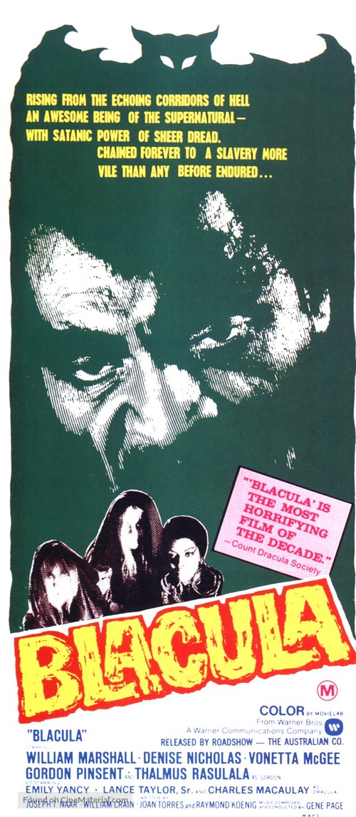 Blacula - Australian Movie Poster