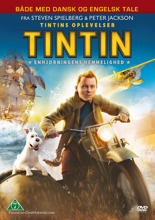 The Adventures of Tintin: The Secret of the Unicorn - Danish DVD movie cover