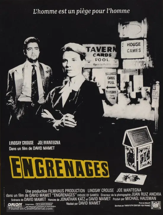 House of Games - French Movie Poster