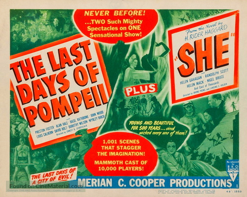 The Last Days of Pompeii - Re-release movie poster