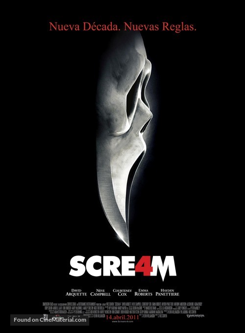 Scream 4 - Chilean Movie Poster