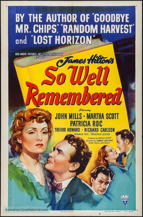 So Well Remembered - Movie Poster