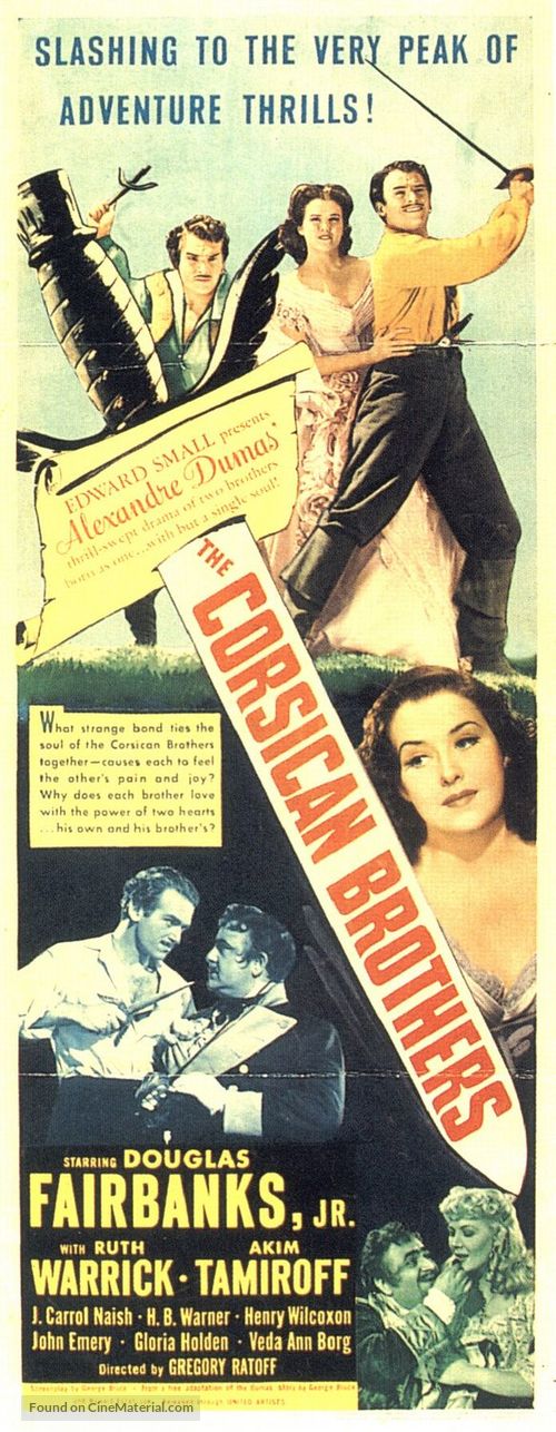 The Corsican Brothers - Theatrical movie poster