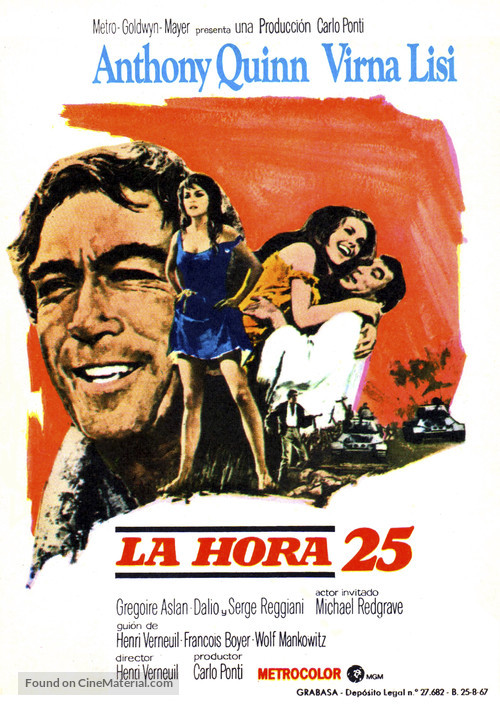 La vingt-cinqui&egrave;me heure - Spanish Movie Poster