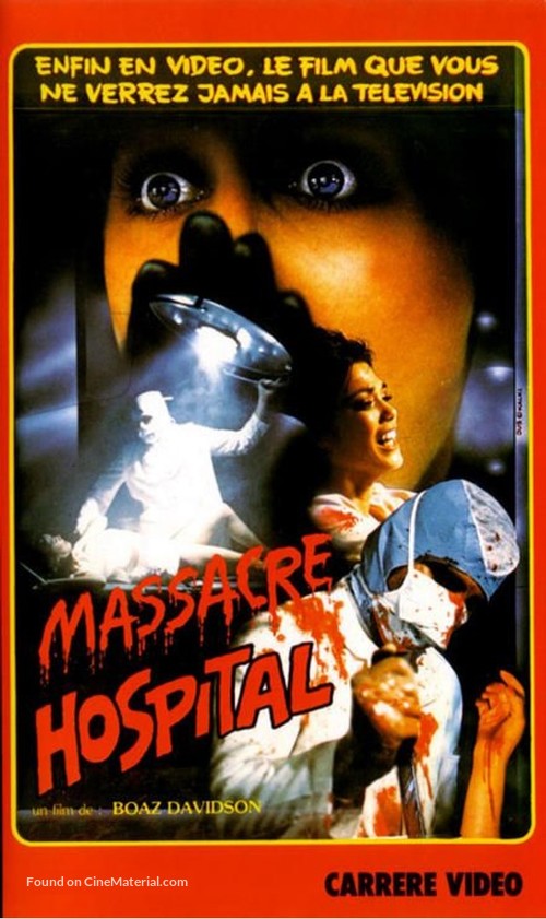 Hospital Massacre - French VHS movie cover