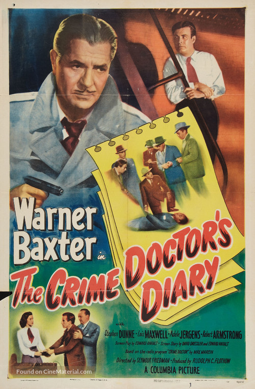 The Crime Doctor&#039;s Diary - Movie Poster