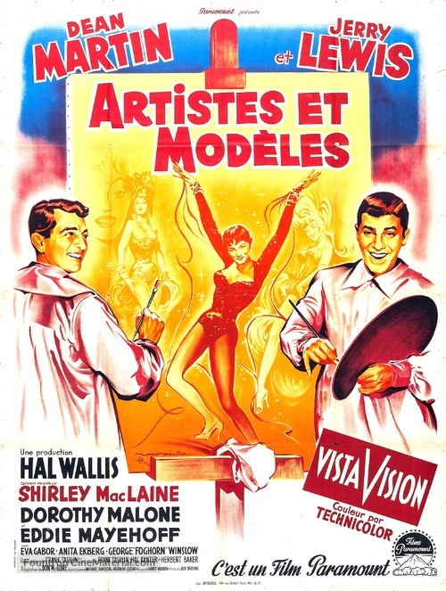 Artists and Models - French Movie Poster