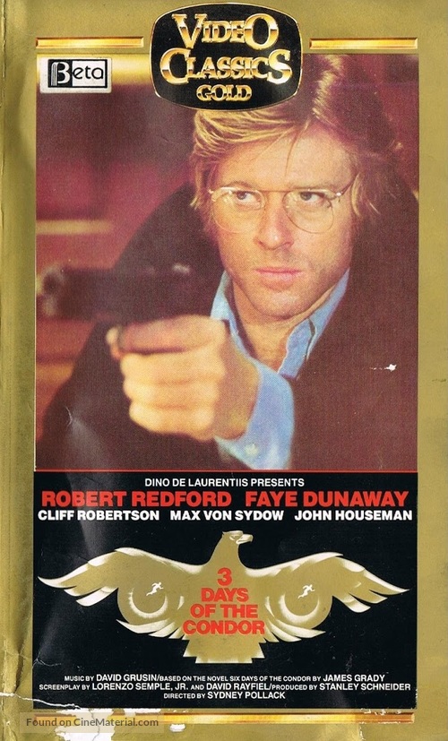 Three Days of the Condor - Australian VHS movie cover