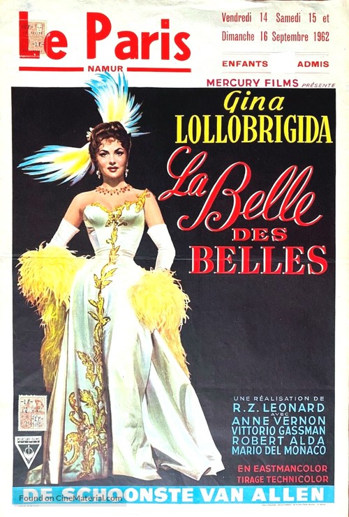 Donna pi&ugrave; bella del mondo, La - Belgian Movie Poster