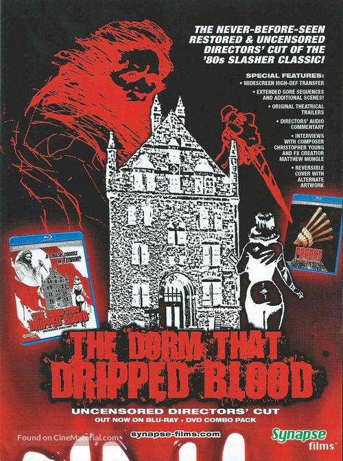 The Dorm That Dripped Blood - Video release movie poster