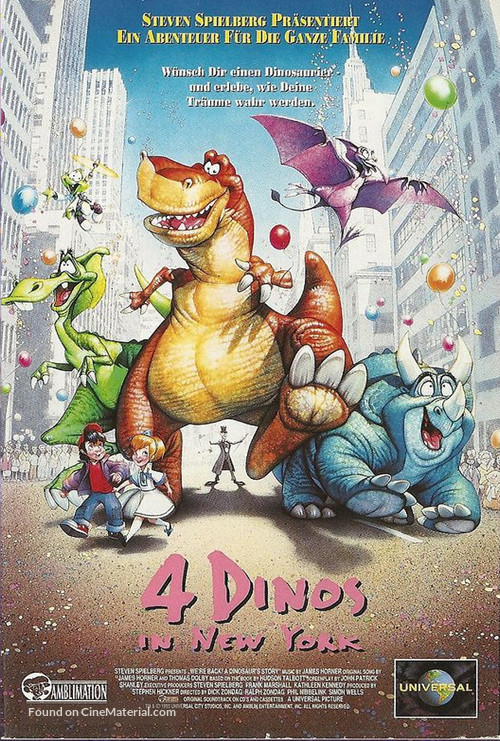 We&#039;re Back! A Dinosaur&#039;s Story - German VHS movie cover