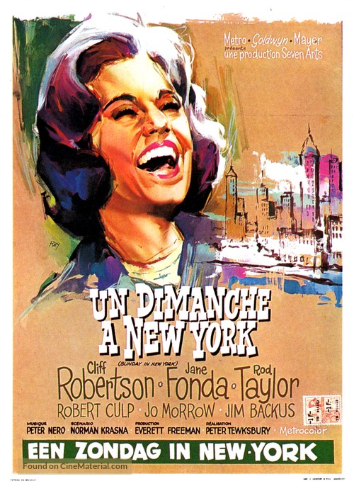 Sunday in New York - Belgian Movie Poster