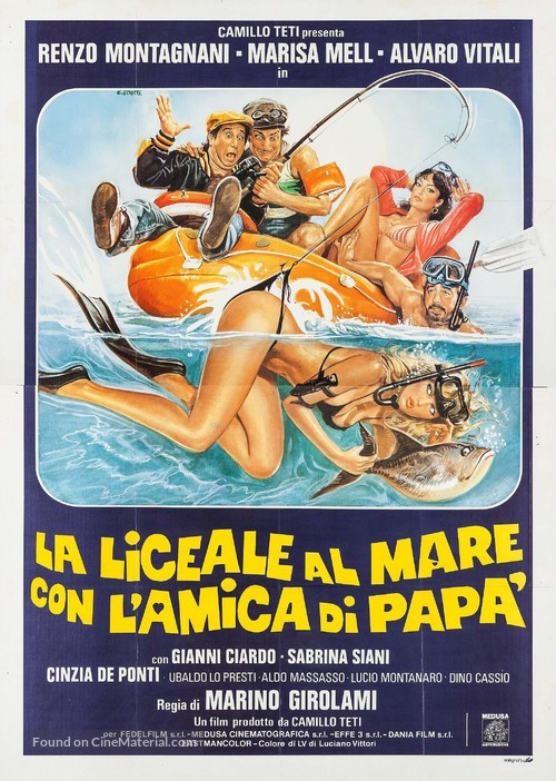 La liceale al mare con l&#039;amica di pap&agrave; - Italian Movie Poster