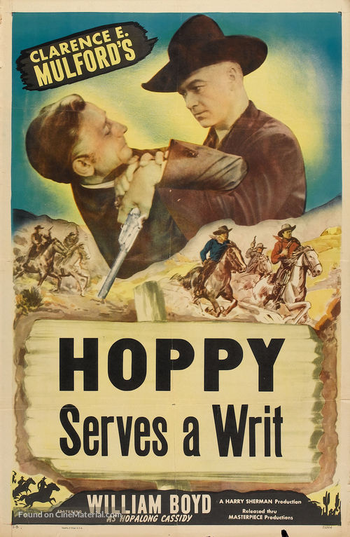 Hoppy Serves a Writ - Re-release movie poster