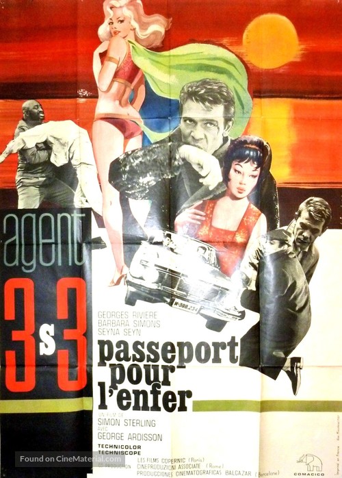 Agente 3S3: Passaporto per l&#039;inferno - French Movie Poster