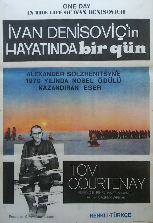 One Day in the Life of Ivan Denisovich - Turkish Movie Poster