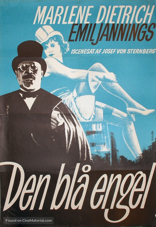 Der blaue Engel - Danish Movie Poster