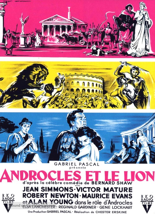 Androcles and the Lion - French Movie Poster