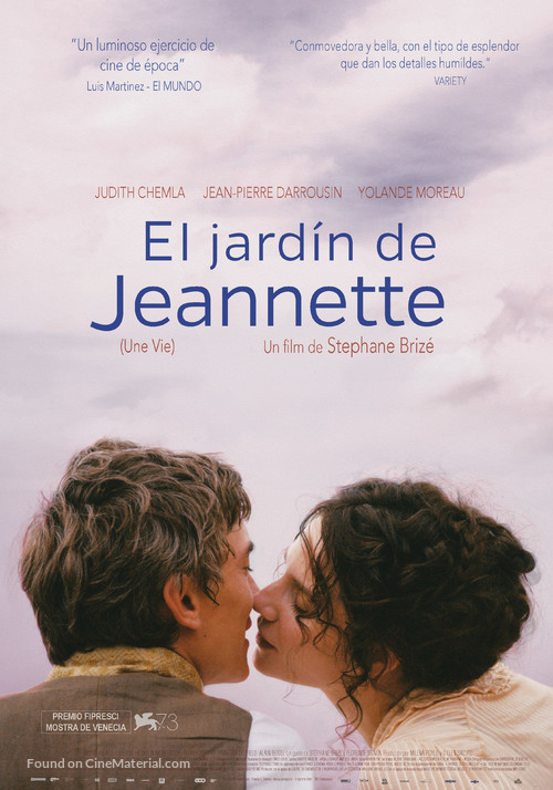 Une vie - Spanish Movie Poster