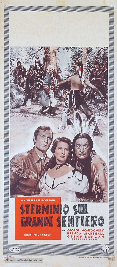 The Iroquois Trail - Italian Movie Poster