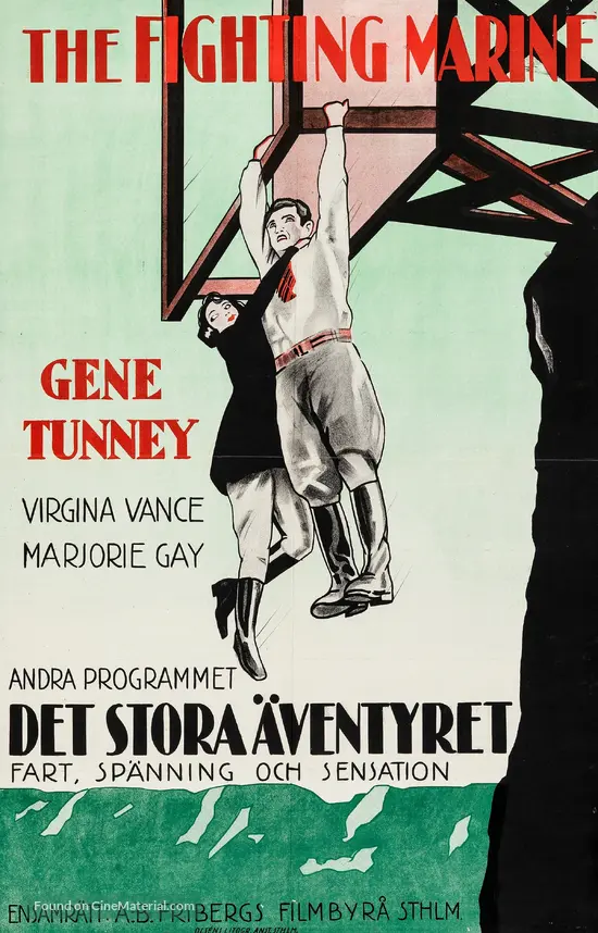 The Fighting Marine - Swedish Movie Poster
