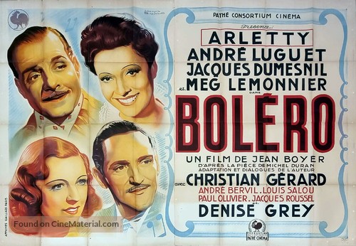 Bol&eacute;ro - French Movie Poster