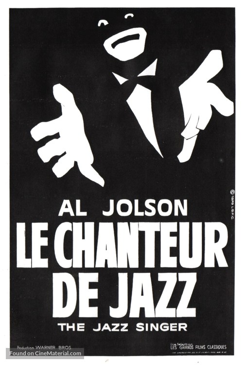 The Jazz Singer - French Re-release movie poster